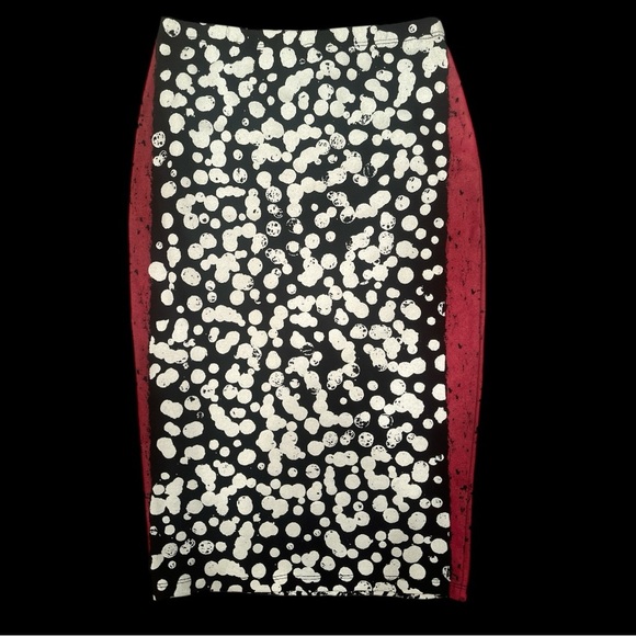 Unique Abstract Isabel de Pedro Mr. CAT A-line Skirt-Sz 4 Mob wife Artsy - Picture 2 of 6